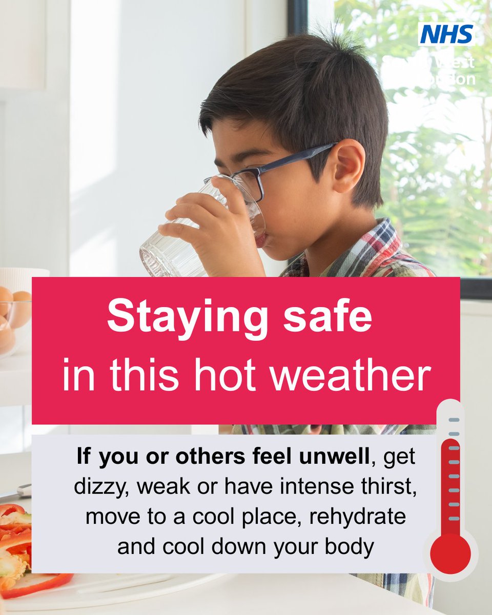 Babies, children and older adults are more at risk of dehydration during periods of hot weather. You should drink plenty of water to stay hydrated and safe. Find out more: orlo.uk/tcF94