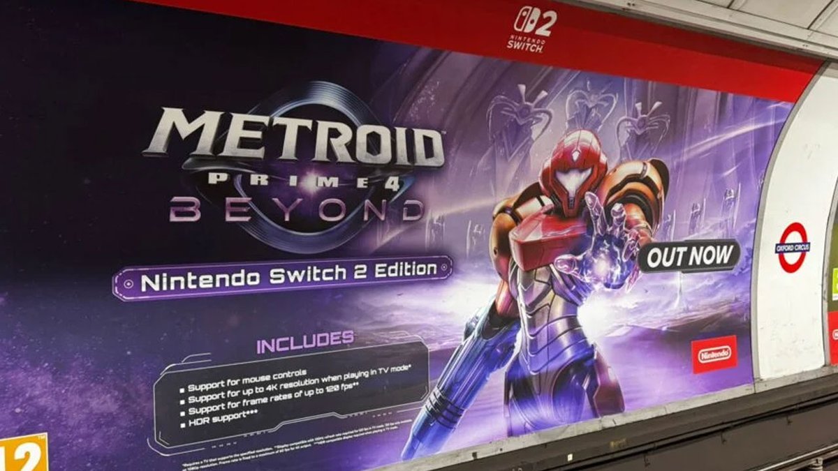 Un póster en Londres indica que Metroid Prime 4: Beyond ya está disponible, pero es un error. Aun así, la publicidad sugiere que el anuncio oficial podría estar muy cerca.

👉 Todos los detalles aquí: yosoyungamer.com/un-poster-en-l…