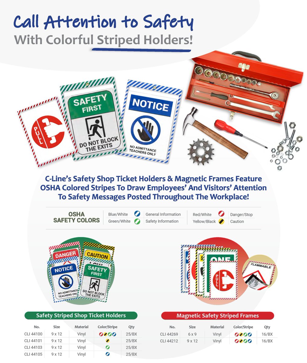 C-Line’s Shop Ticket Holders are built tough for industrial environments while keeping documents protected, visible, and accessible.

Richter Total Office is proud to carry the entire line of C-Line products!

shop.richteronline.com/richter/Search…