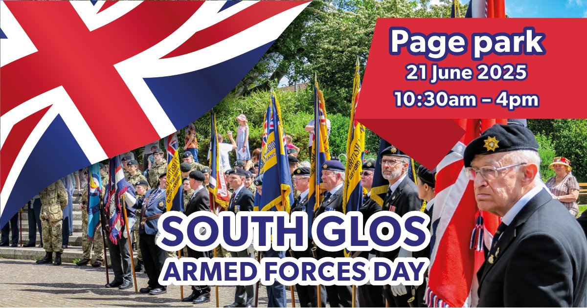 Tomorrow is Armed Forces Day in #SouthGlos. 

A parade will be led through Staple Hill high street by The Waterloo Band and Bugles of The Rifles at 10.30am followed by a day of entertainment, military vehicles and stands in Page Park.

For more info, visit orlo.uk/Armed_Forces_D…