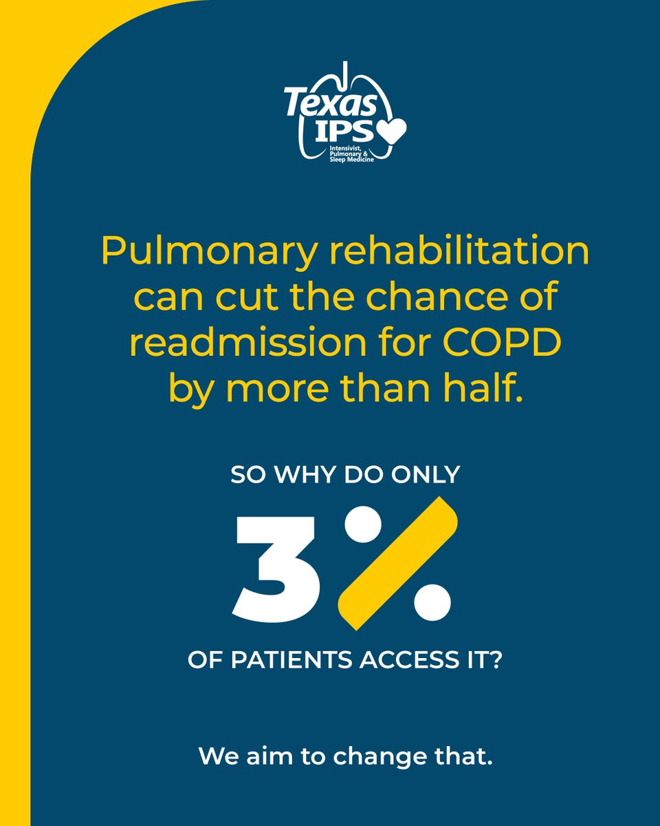 Pulmonary rehabilitation is an invaluable tool to improve long-term outcomes, but it’s underutilized nationally. 
Not at Texas IPS. Our program helps patients improve stamina, reduce symptoms, and regain independence. Learn more: texasips.com/pulmonary-reha…