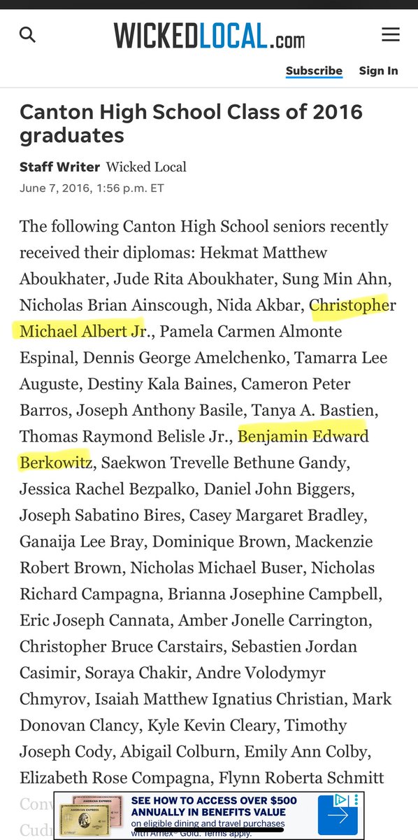 _MadamSecretary's tweet photo. Canton High Class of 2016. Interesting Kelly Deever Dever didn’t mention she was classmates with Juli Nagel Bagel Blob, Chris Albert Jr, and Ben Berkowitz😳😳😳 ***See thread for the rest! Who’d I miss??
#KarenFreed #KarenRead #KellyDever #Deever #BPD #BostonPD #CantonHigh #Canton #Classof2016 #McAlberts