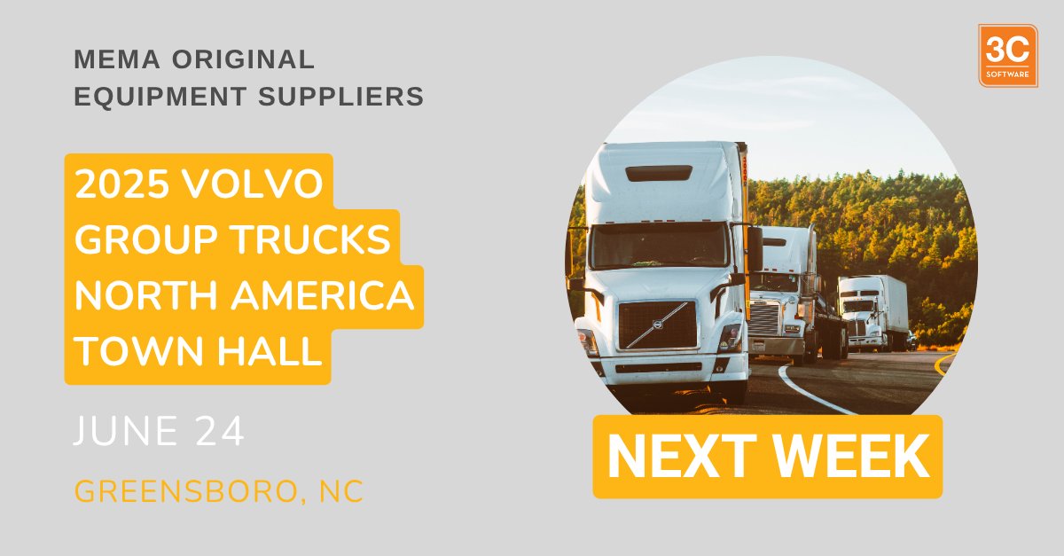 3C Software (@3csoftware) on Twitter photo NEXT WEEK!
We're excited to connect with everyone attending The Volvo Group Trucks North America Town Hall in Greensboro next week!
Register Here: ow.ly/MoAa50Wb6aV
#automotive #costing #manufacturing #supplychain NEXT WEEK!
We're excited to connect with everyone attending The Volvo Group Trucks North America Town Hall in Greensboro next week!
Register Here: ow.ly/MoAa50Wb6aV
#automotive #costing #manufacturing #supplychain
