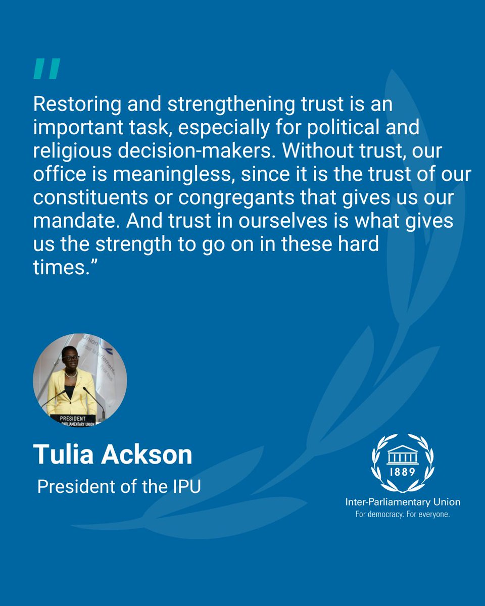Addressing #IPU, <a href="/SenatoStampa/">Senato Repubblica</a> + @montecitorio's Conference on #Interfaith Dialogue, I reflected on the themes of the Conference, trust and hope, and how to restore confidence in a world filled with conflict, despite the many challenges that we all face.
➡️ipu.org/IFD2