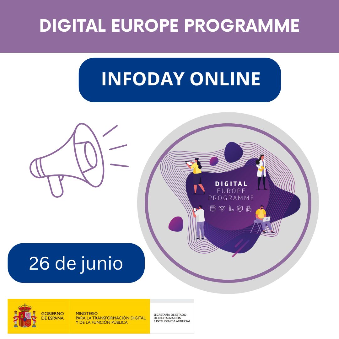 🔐 Europa apuesta por una transformación digital segura

🗓️ El 26 de junio, INCIBE participa en el Infoday del Programa #DigitalEurope, para compartir Convocatorias de #Ciberseguridad

💡 ¡Conéctate y descubre cómo acceder a la financiación europea! 

🔗forma.administracionelectronica.gob.es/form/open/corp…