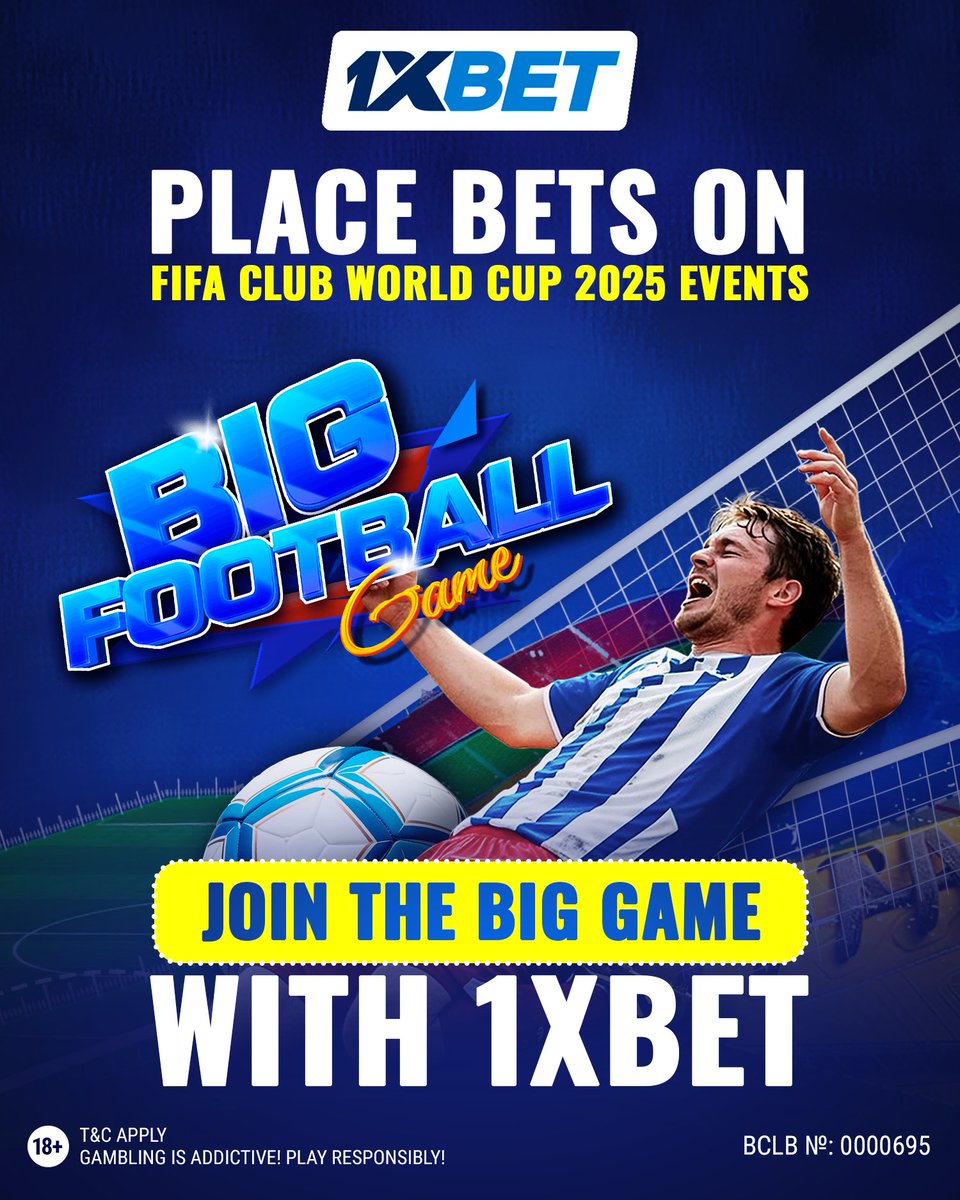 The Big Football Game is ON!

From June 4 to July 13 bet on FIFA Club World Cup 2025 and:
⚽️ Get promo tickets
🎯 Complete daily tasks
🏆 Win guaranteed bonuses
🎁 Enter the Superprize Draw!

The more you bet – the higher your chances!
👉 Don’t miss out: visit the promo page now.