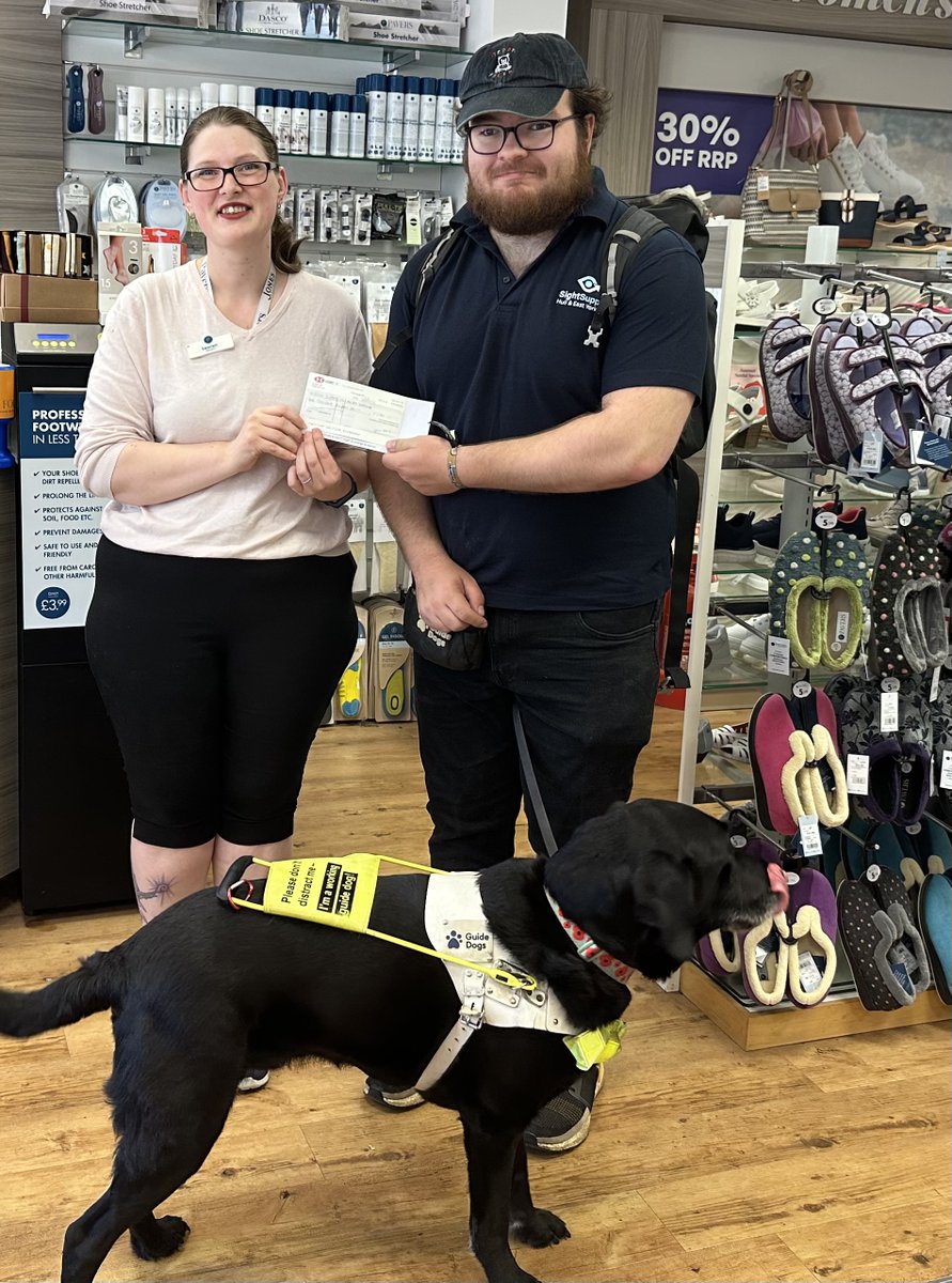 A massive thank you to Lauren and the team at Pavers Shoes Hornsea Freeport. After their nomination we were delighted to receive a donation of £1000 from the Pavers Foundation. The money donated will go towards providing the support and services for those living with sight loss.