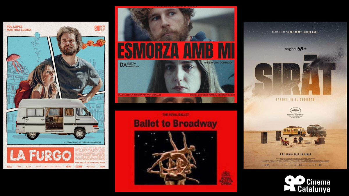 Cartellera del 20 al 26 de juny.
Estrenem LA FURGO d'Eloy Calvo que ens acompanyarà dissabte a la sessió de les 19.00h.
Continuen SIRAT i ESMORZA AMB MI i dimecres Ballet de la ROH: BALLET TO BROADWAY. 
Informació i entrades a cinemacatalunya.cat