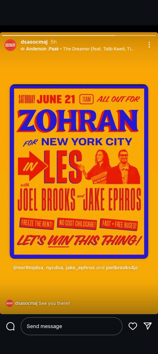 Joel Brooks (@joelbrooks4jc) on Twitter photo Tomorrow! Bridge and tunnel but in a good way 😎
<a href="/NorthNJDSA/">North NJ DSA 🌹🍕 🏳️🌈</a> folks are pumped to canvass for <a href="/ZohranKMamdani/">Zohran Kwame Mamdani</a>! This is a win that can raise expectations for working class people all over the northeast. Tomorrow! Bridge and tunnel but in a good way 😎
<a href="/NorthNJDSA/">North NJ DSA 🌹🍕 🏳️🌈</a> folks are pumped to canvass for <a href="/ZohranKMamdani/">Zohran Kwame Mamdani</a>! This is a win that can raise expectations for working class people all over the northeast.