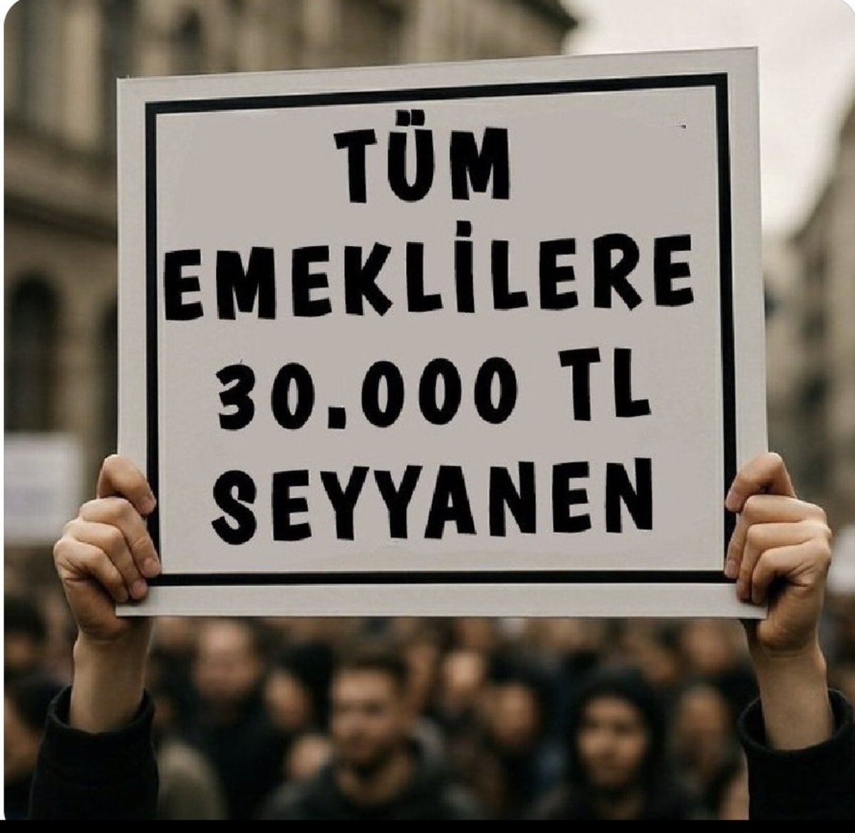 Tüm Emeklilere 30.000 TL seyyanen zam verilmeli 

Kök maaş denen uygulama sona ermeli

#Emekliye30BinSeyyanen
#Derhal5000KısmiyeYasa 
<a href="/isikhanvedat/">Prof. Dr. Vedat Işıkhan</a> <a href="/_cevdetyilmaz/">Cevdet Yılmaz</a> 
<a href="/Akparti/">AK Parti</a> <a href="/MHP_Bilgi/">MHP</a> 
<a href="/herkesicinCHP/">CHP 🇹🇷</a> 
<a href="/iyiparti/">İYİ Parti</a> 
<a href="/rprefahpartisi/">Yeniden Refah Partisi</a> 
<a href="/zaferpartisi/">Zafer Partisi</a> 
<a href="/GelecekPartiTR/">Gelecek Partisi</a> 
<a href="/devapartisi/">DEVA Partisi</a>