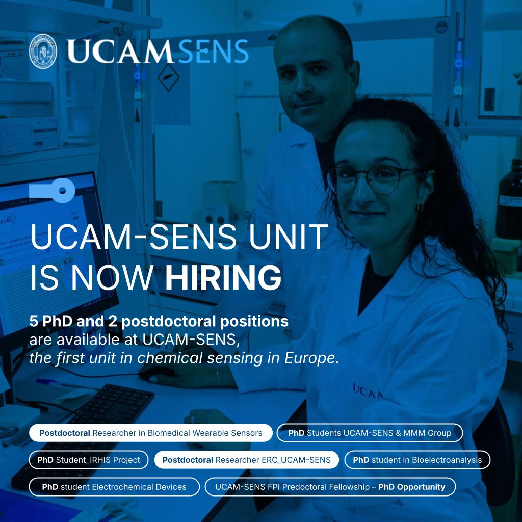 UCAM-SENS (@ucam_sens) on Twitter photo Join a top-tier research group in Chemical Sensors & Electrochemistry — work with leading experts and cutting-edge projects.
📍 PhD & Postdoc openings available!
👉 Apply now: euraxess.ec.europa.eu/search?keys=UC…
academicpositions.com/employer/ucam
nature.com/naturecareers/…
#PhDposition #postdocjobs Join a top-tier research group in Chemical Sensors & Electrochemistry — work with leading experts and cutting-edge projects.
📍 PhD & Postdoc openings available!
👉 Apply now: euraxess.ec.europa.eu/search?keys=UC…
academicpositions.com/employer/ucam
nature.com/naturecareers/…
#PhDposition #postdocjobs