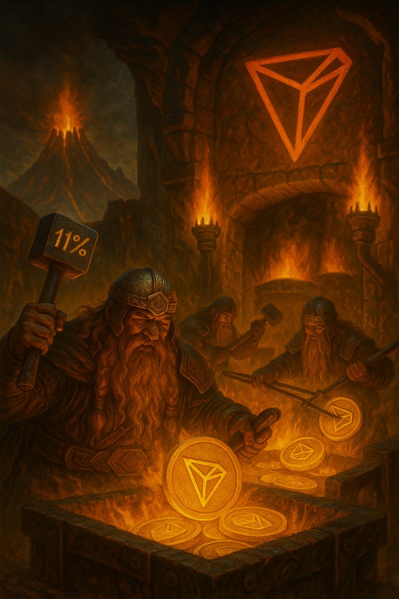 Ben448473515681's tweet photo. 💰 “In the east, beyond the ash mountains, a fire still burns…”
While others flee to Ethereum and Solana, the wise turn to TRON.
With staking APY over 11%, the forges of Moria blaze again.
You think it’s too late?
The dwarves say: we’ve only just begun.
#StakeTheRing #TRON https://t.co/IqZHINJJF9