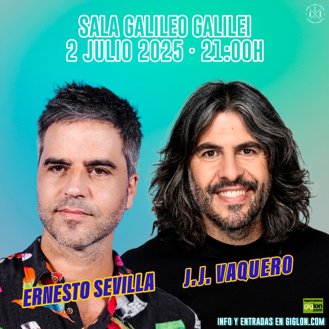 ALG Management (@algmanagement) on Twitter photo 🎤 #ErnestoSevilla y <a href="/VaqueroEH/">JJ Vaquero</a> se unen una sola noche. El próximo 2 de julio estarán en la <a href="/salagalileo/">Sala Galileo Galilei</a>
⏰ 21:00h
🎤Entradas en lnk.bio/alg_management
#entretenimiento #cultura #monologo #comico #gira #tour #teatro #alg #show #planespormadrid #humorenvivo 🎤 #ErnestoSevilla y <a href="/VaqueroEH/">JJ Vaquero</a> se unen una sola noche. El próximo 2 de julio estarán en la <a href="/salagalileo/">Sala Galileo Galilei</a>
⏰ 21:00h
🎤Entradas en lnk.bio/alg_management
#entretenimiento #cultura #monologo #comico #gira #tour #teatro #alg #show #planespormadrid #humorenvivo