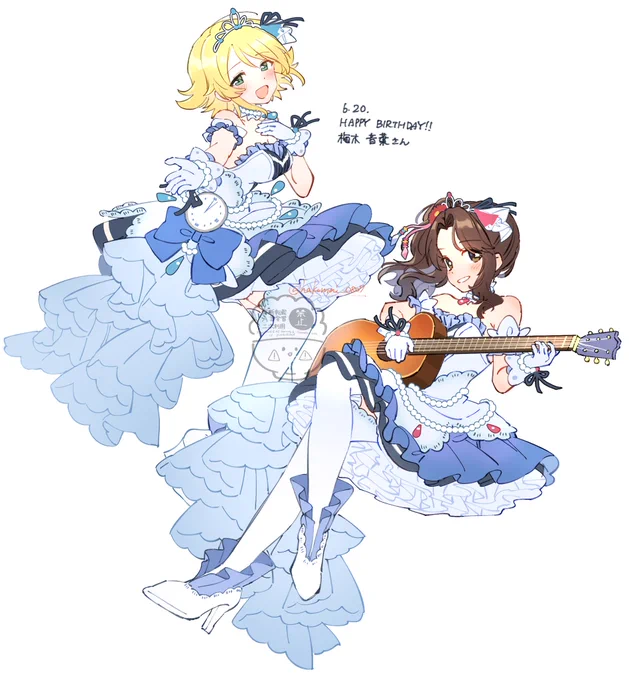 #デレステ10thまで100日なのでアイドル190人全員描きたい 26日目 梅木音葉 有浦柑奈