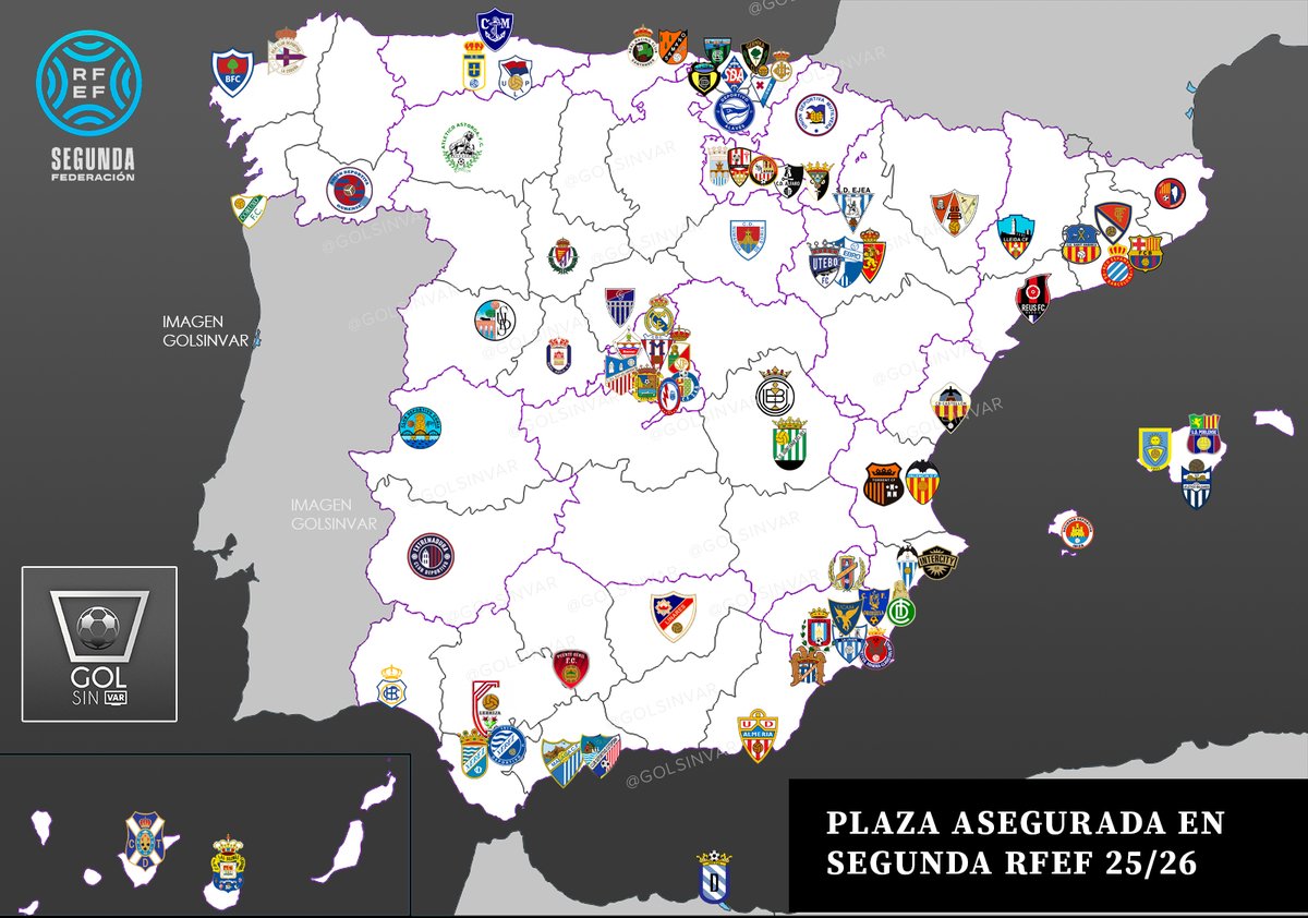 GolSinVAR's tweet image. 🚨Los tiempos de los próximos diez días:

🗺️21-22 de junio: Se completa el mapa con los equipos que faltan en Primera Federación y en Segunda Federación (2 y 9 equipos respectivamente)

🛡️30 de junio: Grupos confirmados de Primera Federación y Segunda Federación

📆1 de julio:…