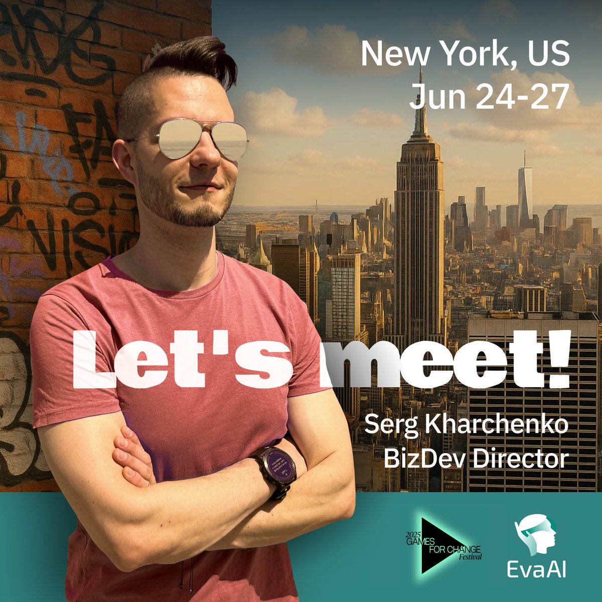 OhMySerg's tweet photo. 🚀 Level Up Your Mental Health at Games for Change 2025!
🌆 Jun 24-27, catch EvaAI – Mental Health in VR at the��Games for Change Festival—where tech meets social impact.
Let’s chat about the future of AI therapy!
#G4C2025 #XRForGood #MentalHealthTech #EvaAI https://t.co/BPFMcZwMRL