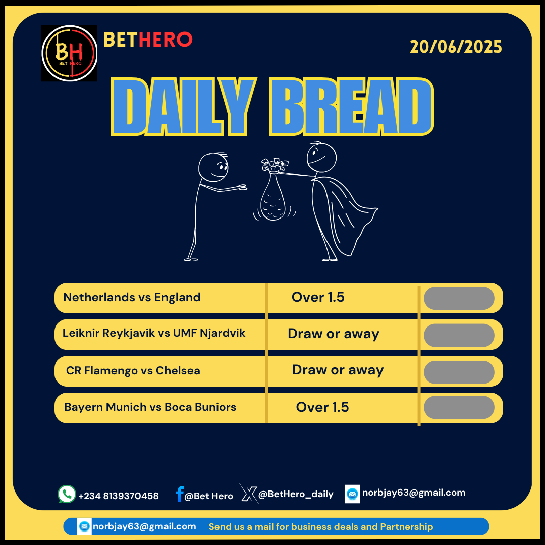 Our Daily Bread ✅️✅️🔥🔥
Give us this day, Our Daily Bread 😋😋

Make we chop 4 days back to back 🙏🙏💪

Don't Miss it 💥💥