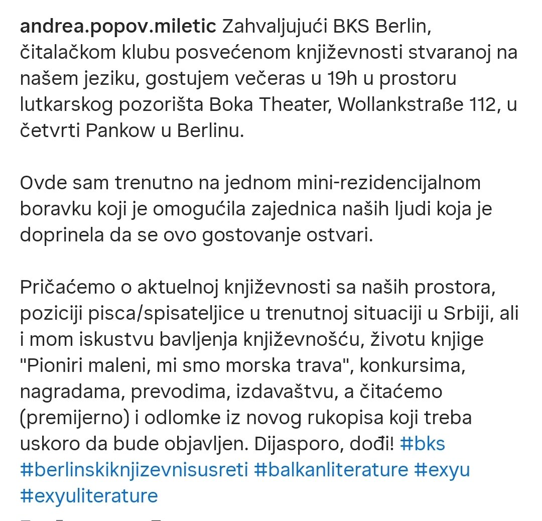 Ako ste u Berlinu, dođite na druženje!