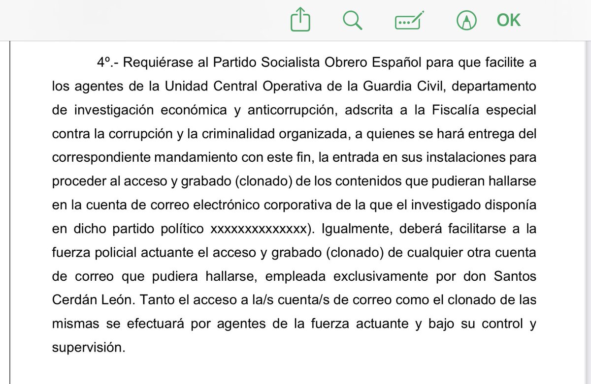 Lo de Ferraz NO es un registro. Es esto. Solo había que leerse el auto hasta el final