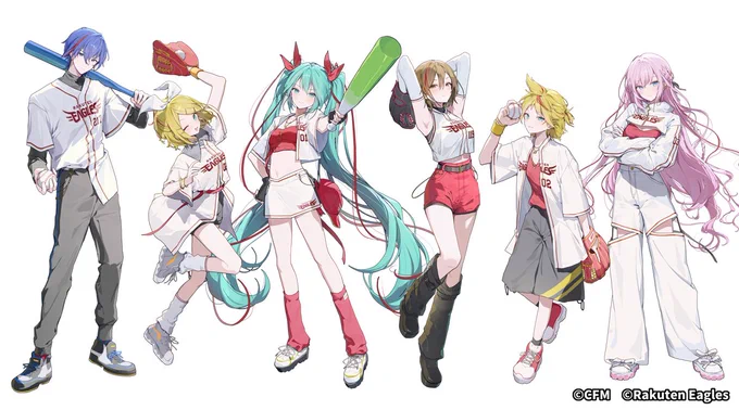 「マジカルミライ2025×東北楽天ゴールデンイーグルス」コラボにてグッズ用イラストを担当させていただきました!よろしくお願いいたします! #RakutenEagles #マジカルミライ2025