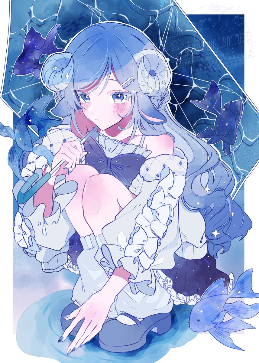Esu__desu's tweet photo. 星降る夢に星魚は泳ぐ https://t.co/Gv3rNYBBR0