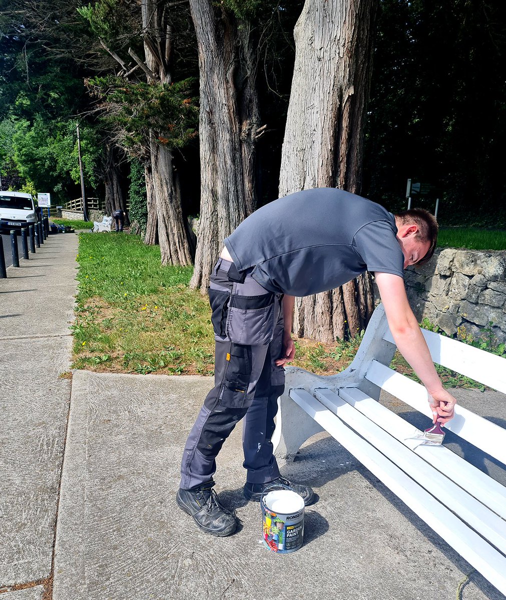 DesignProLtd's tweet image. 💜 DesignPro Out In The #Community!
Yesterday we spent the day painting benches in Rathkeale. It was a great opportunity to get outdoors in this glorious sunshine
A shout out to our in-house Michelangelos & to #Rathkeale Tidy Towns for letting us contribute to their great work👏