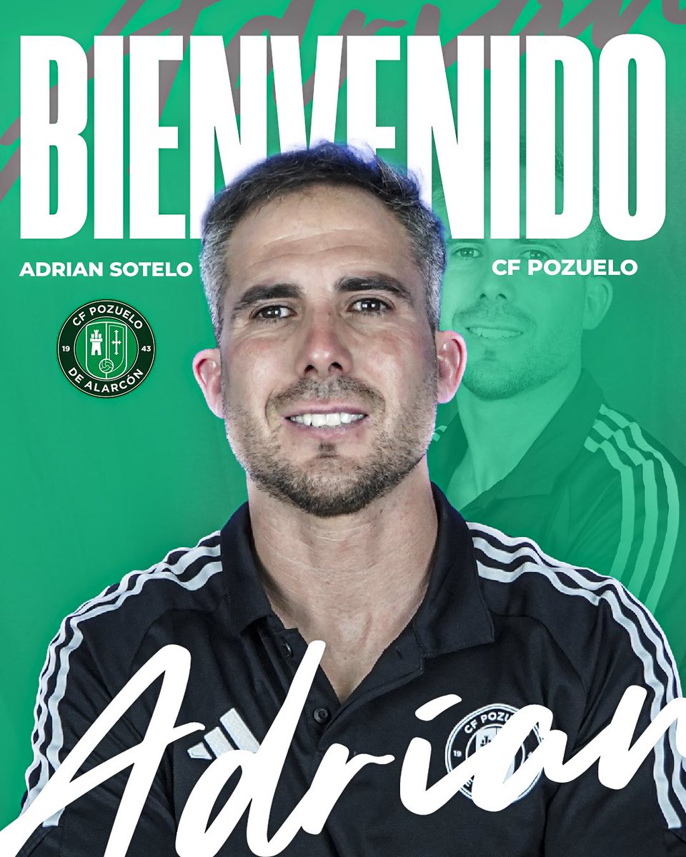 🚨COMUNICADO OFICIAL | Adrián Sotelo, es nuestro nuevo entrenador‼️

Entrenador con experiencia en el fútbol madrileño, disputando la Copa del Rey la pasada temporada tras ganar la Copa RFFM👏

¡Tu suerte será la nuestra, Adrián! 🍀

💚🤍 #FamiliaVerde #DueñosDeUnaPasion