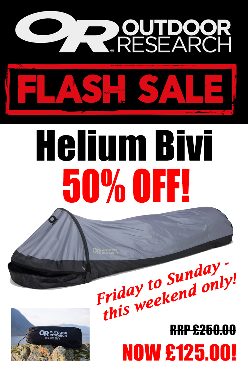f you are looking for a high quality, lightweight, hooped bivy bag - look no further. The OR Helium is one of the best around and now on a mega deal!   mailchi.mp/needlesports/t…