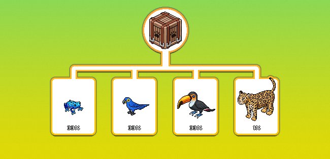 Disponível: Caixa Fauna

Encontramos algumas caixas em nossas viagens pelas diversas paisagens do Brasil! Tenha cuidado ao abri-las.
#Habbo