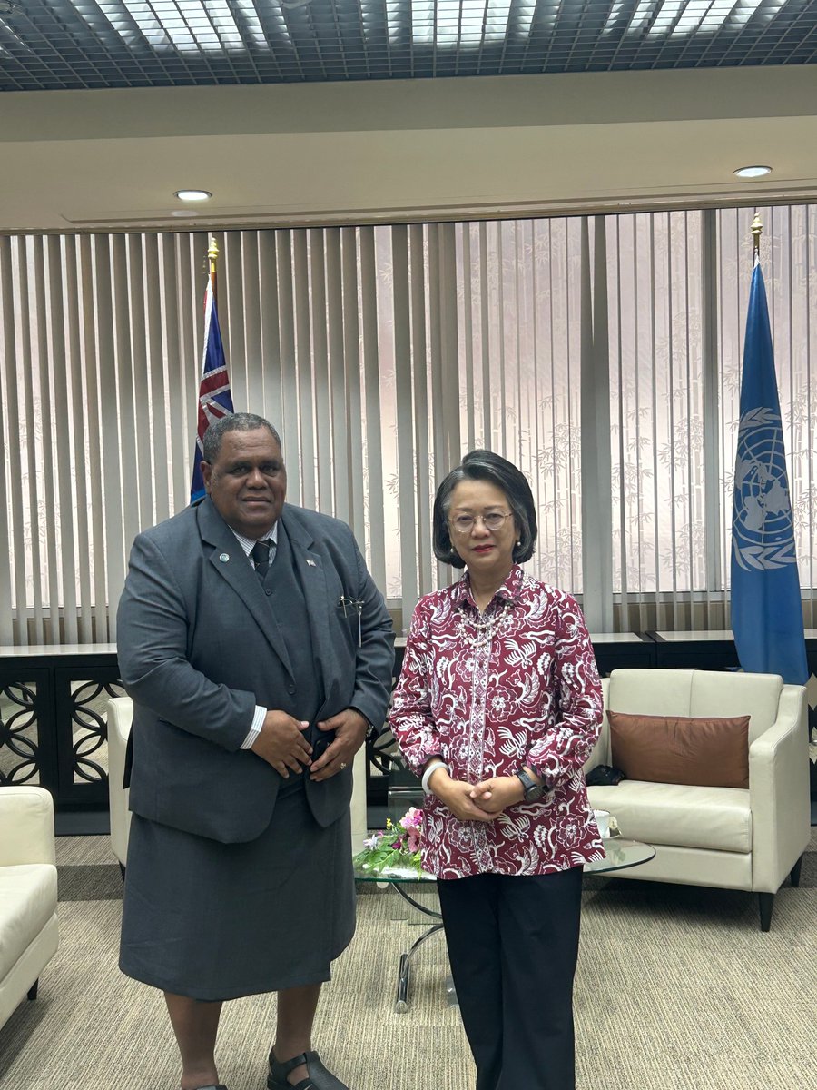 Armida Alisjahbana (@un_armida) on Twitter photo Congratulations to the new Permanent Representatives to <a href="/UNESCAP/">United Nations ESCAP</a>: <a href="/HudaShareef3/">Huda Ali Shareef</a> from the #Maldives and Ratu Etueni Qiolele Caucau from #Fiji. Congratulations to the new Permanent Representatives to <a href="/UNESCAP/">United Nations ESCAP</a>: <a href="/HudaShareef3/">Huda Ali Shareef</a> from the #Maldives and Ratu Etueni Qiolele Caucau from #Fiji.