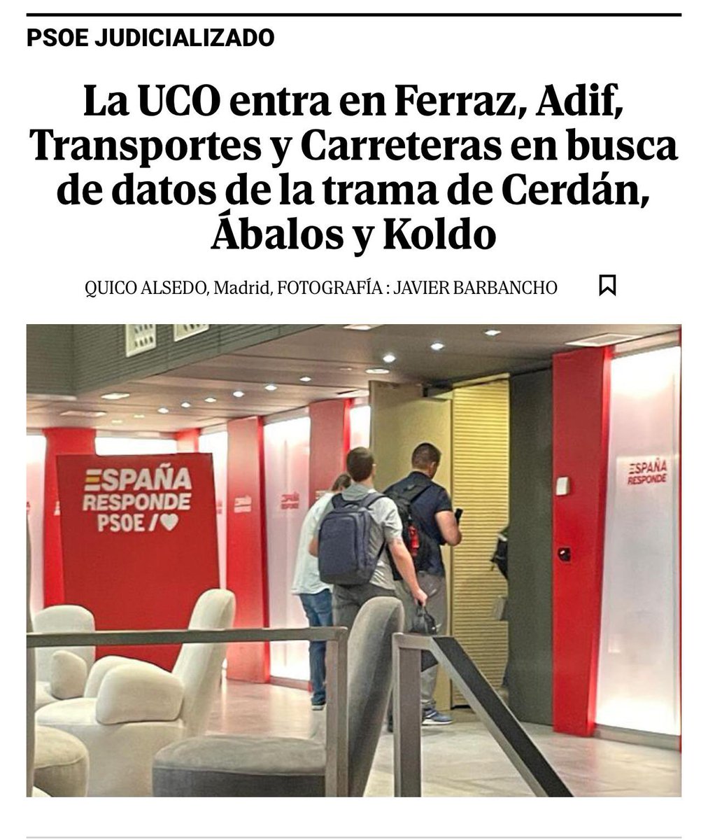 España te responderá.

La única mayoría absoluta que le espera al PSOE es de imputados.