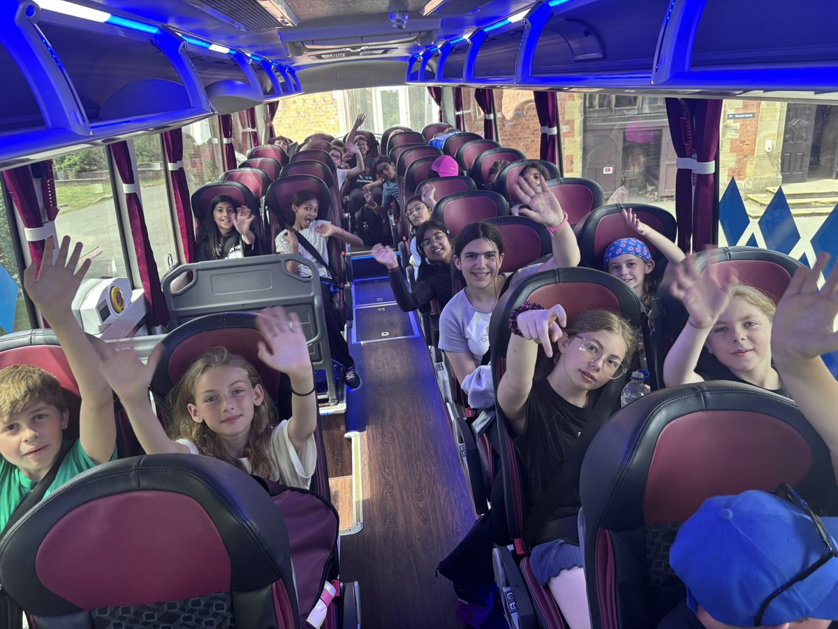 On our way! We’re looking at around 4.10 arrival back at school. We’ll keep you updated.