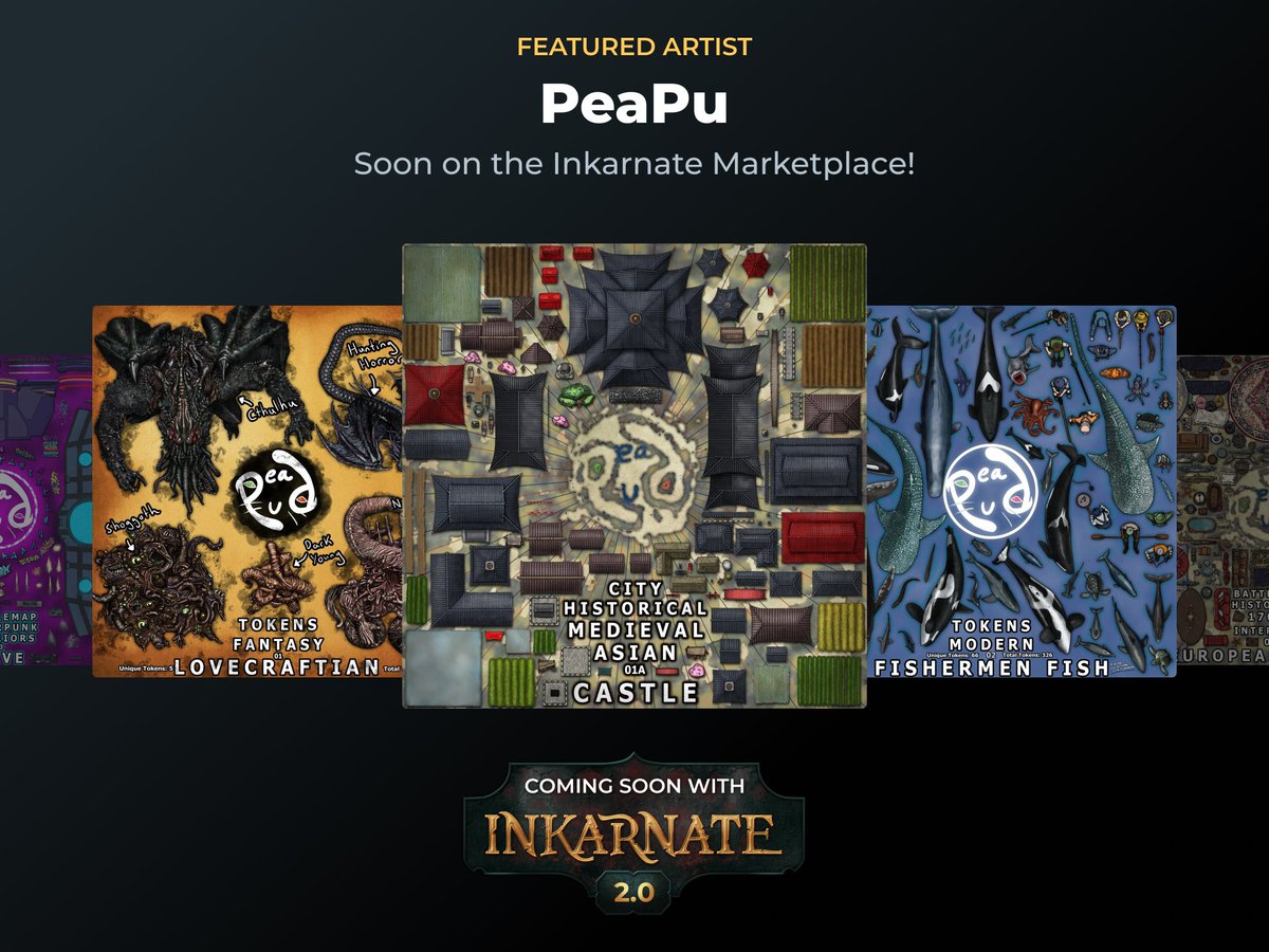 PeaPu is officially joining the Inkarnate Marketplace! 🎉
 
From cyberpunk streets and modern interiors to deep-sea creatures, spooky monsters, and historical cities — PeaPu’s packs are wildly creative and full of personality.
 
Launching with Inkarnate 2.0!

#inkarnate