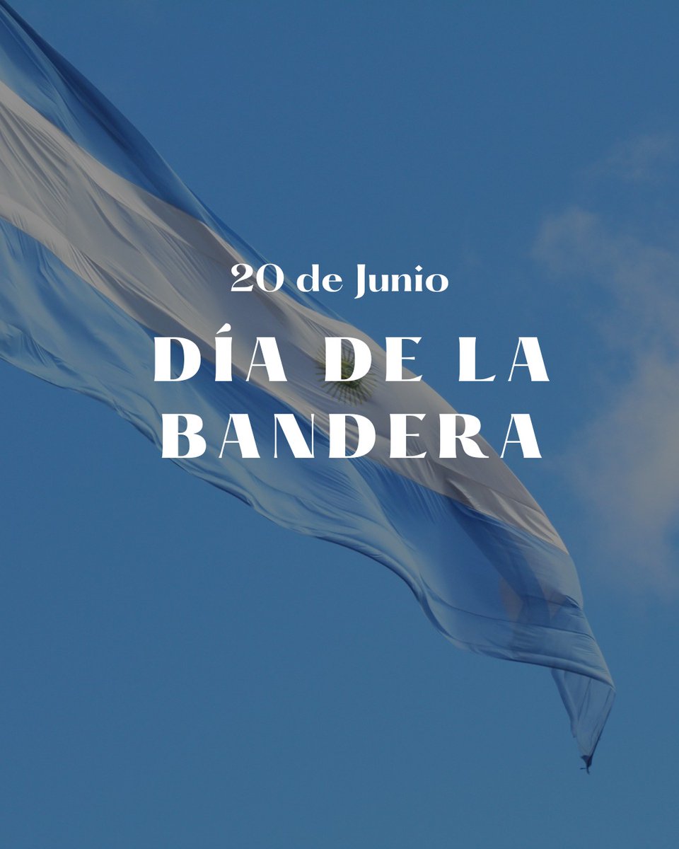 "Hay que dejar un lugar arriba de las banderas de todos los partidos políticos argentinos para que pueda flamear la azul y blanca", dijo Raúl Alfonsín.

Hoy celebramos esta bandera que nos une y nos enorgullece.

Feliz #DiaDeLaBandera 🇦🇷