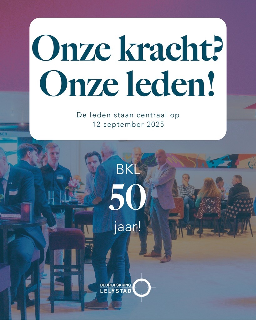 Onze kracht? Onze leden! Tijdens het 50-jarig jubileum van de BKL op vrijdag 12 september 2025 in Lelystad staan jullie centraal. 

#BKLWaardering #Leden #Ondernemerschap #SamenSterk #50jaar