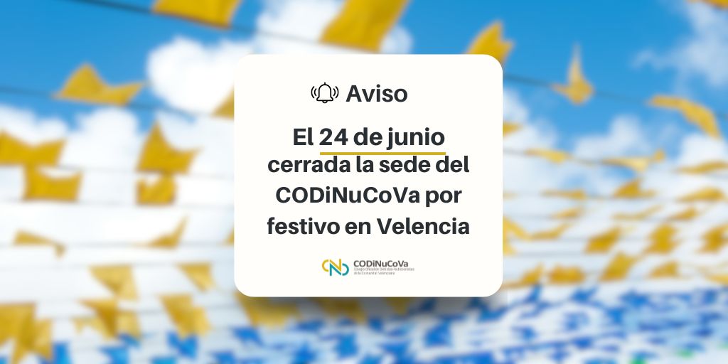 CODiNuCoVa (@codinucova) on Twitter photo 📢 El <a href="/codinucova/">CODiNuCoVa</a> cierra su sede el próximo martes 24 de junio por festivo en Valencia.
Si tienes alguna consulta, puedes hacérnosla llegar por correo o WhatsApp👇🏼👇🏼
📧 administracion@codinucova.es
📲 606 44 75 58 📢 El <a href="/codinucova/">CODiNuCoVa</a> cierra su sede el próximo martes 24 de junio por festivo en Valencia.
Si tienes alguna consulta, puedes hacérnosla llegar por correo o WhatsApp👇🏼👇🏼
📧 administracion@codinucova.es
📲 606 44 75 58