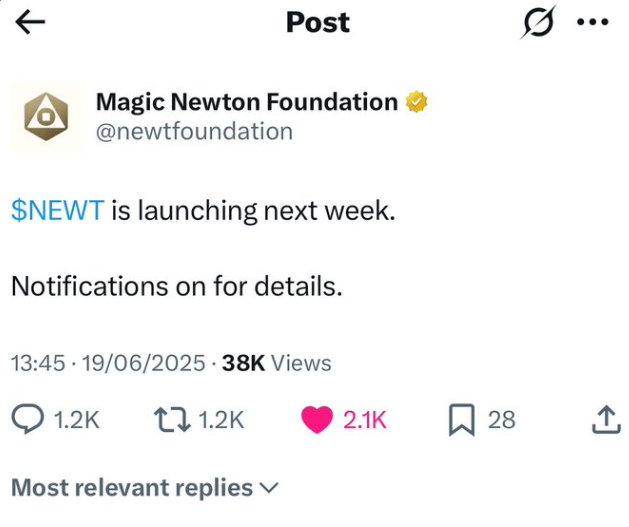 nomoneylabs's tweet photo. It’s official: $NEWT is going live next week 🚀
Another huge step for @newton_xyz & the ecosystem.
You’ve been watching the updates... now it’s almost time.
📌 Turn on notifications @newtfoundation
Let’s see what the hype is all about 👀
#NEWT #wendrop #LFG https://t.co/tZ0A0Cv3NO