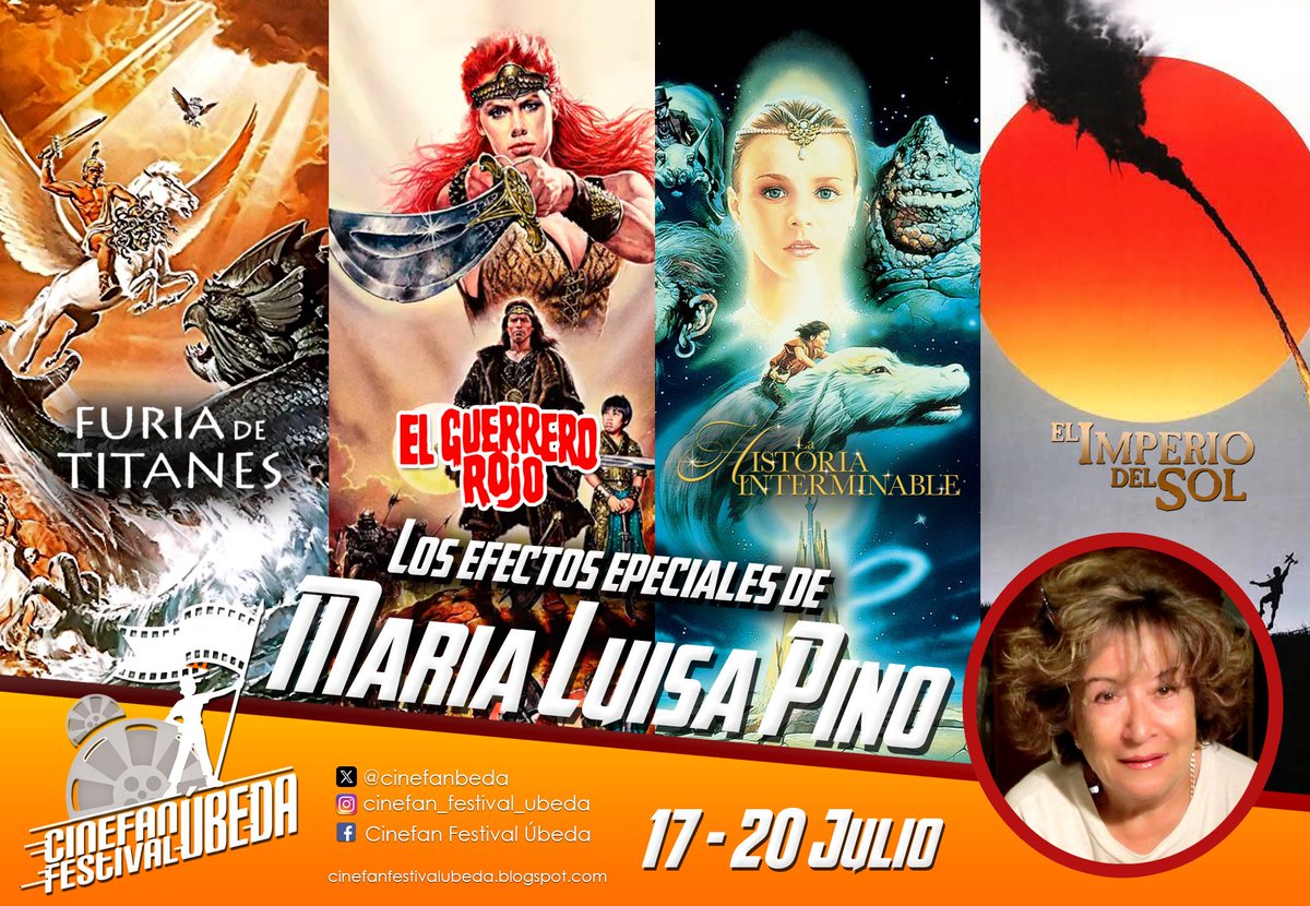 📽️La veterana especialista en efectos María Luisa Pino en Cinefan Festival.

➕Información en el enlace.

#cinefanfestival #cinefan #Cine 

cinefanfestivalubeda.blogspot.com/2025/06/la-vet…