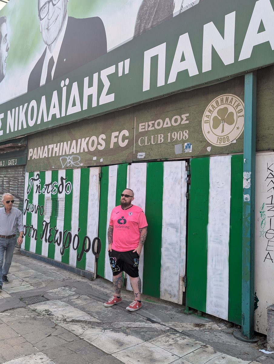 Ross Stevenson (@batross07) on Twitter photo Only fair that I spread the <a href="/RaithRovers/">Raith Rovers Football Club</a> word across the city!
2 down, 1 to go
#athens #panathinaikos Only fair that I spread the <a href="/RaithRovers/">Raith Rovers Football Club</a> word across the city!
2 down, 1 to go
#athens #panathinaikos