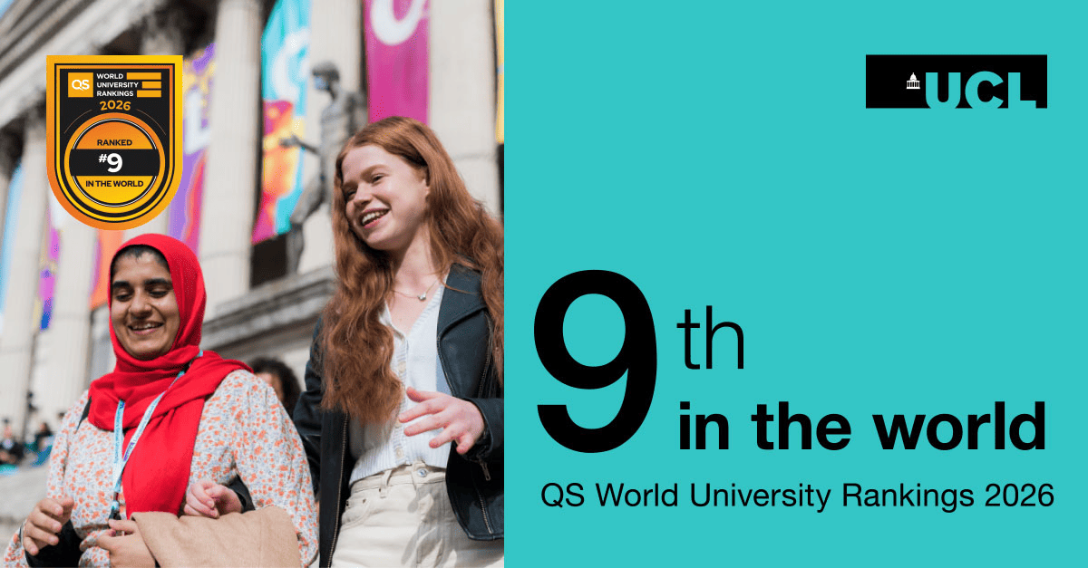 CASAUCL's tweet image. UCL has been named the ninth best university in the 2026 QS World University Rankings, holding the spot for 3 years running.
This is UCL’s 14th consecutive year in the global top 10, underscoring its exceptional reputation among academics and employers.
ucl.ac.uk/news/2025/jun/…
