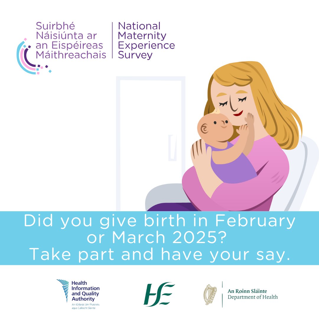 HSESouthWest (@hsesouthwest) on Twitter photo 📢Calling new parents
➡️The National Maternity Experience Survey is now underway
🤰It aims to improve the safety and quality of care provided to women and their babies
ℹ️Learn more at yourexperience.ie or follow <a href="/careexperience/">National Care Experience Programme</a> for updates 📢Calling new parents
➡️The National Maternity Experience Survey is now underway
🤰It aims to improve the safety and quality of care provided to women and their babies
ℹ️Learn more at yourexperience.ie or follow <a href="/careexperience/">National Care Experience Programme</a> for updates