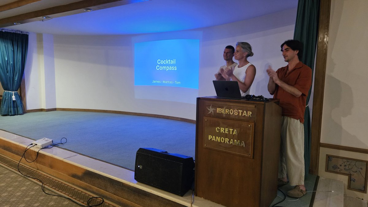 And the "most technically impressive" <a href="/bubble/">Bubble</a> mobile prize goes to... our Cocktail Compass!!! 🚀🚀🚀 Congrats <a href="/jamesdevonport/">James Devonport</a> <a href="/MantasOmus/">Mantas Giedraitis</a> - it was a pleasure working with you guys! #BubbleGreekHouse