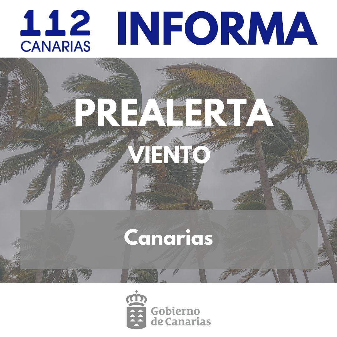 El Gobierno de Canarias declara la situación de #PrealertaViento en Canarias

🗓 21/06/25  
🕛 12:00 horas  

Más información y consejos ⬇️
www3.gobiernodecanarias.org/noticias/el-go…