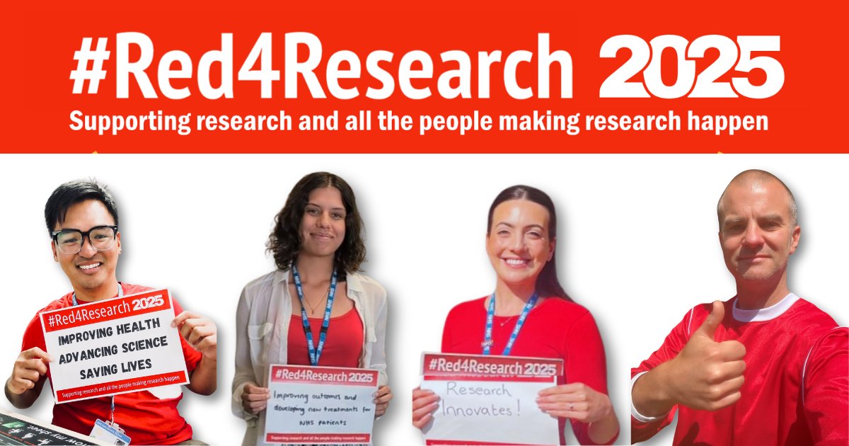 SheffieldHosp's tweet image. Today is #Red4Research Day - an annual event celebrating everyone who makes research happen❤️
To celebrate, we hear from some of our colleagues in research about why they are involved 👇
sth.nhs.uk/news/2025/06/2…
