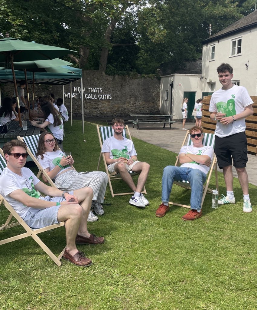 CuthsSociety's tweet image. Cuth’s Day 2025 is underway! 🌞 Perfect weather to keep the Cuth’s Week celebrations going. Huge thanks to our JCR and staff for making today happen, enjoy every moment! 💚 #CuthsDay #CuthsWeek2025 #TeamCuths