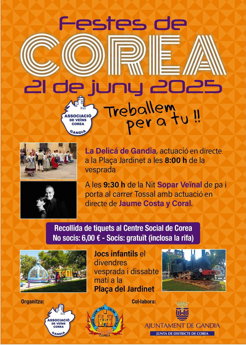 Ja podeu consultar la programació de les #FestesCorea que se celebraran 📅hui divendres 20 i demà dissabte 21 de juny.