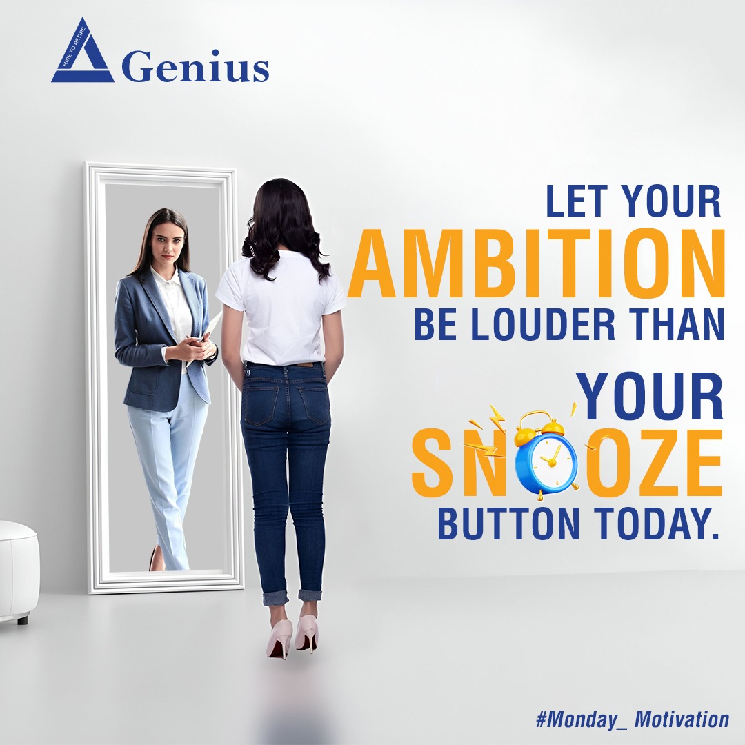 GeniusHRTechLtd's tweet image. Wake up with purpose.
What you see in the mirror depends on the work you put in today.
Let your ambition do the talking. 

#MondayMotivation #GeniusWay #AmbitionOverExcuses #FutureReady #GraduationGoals