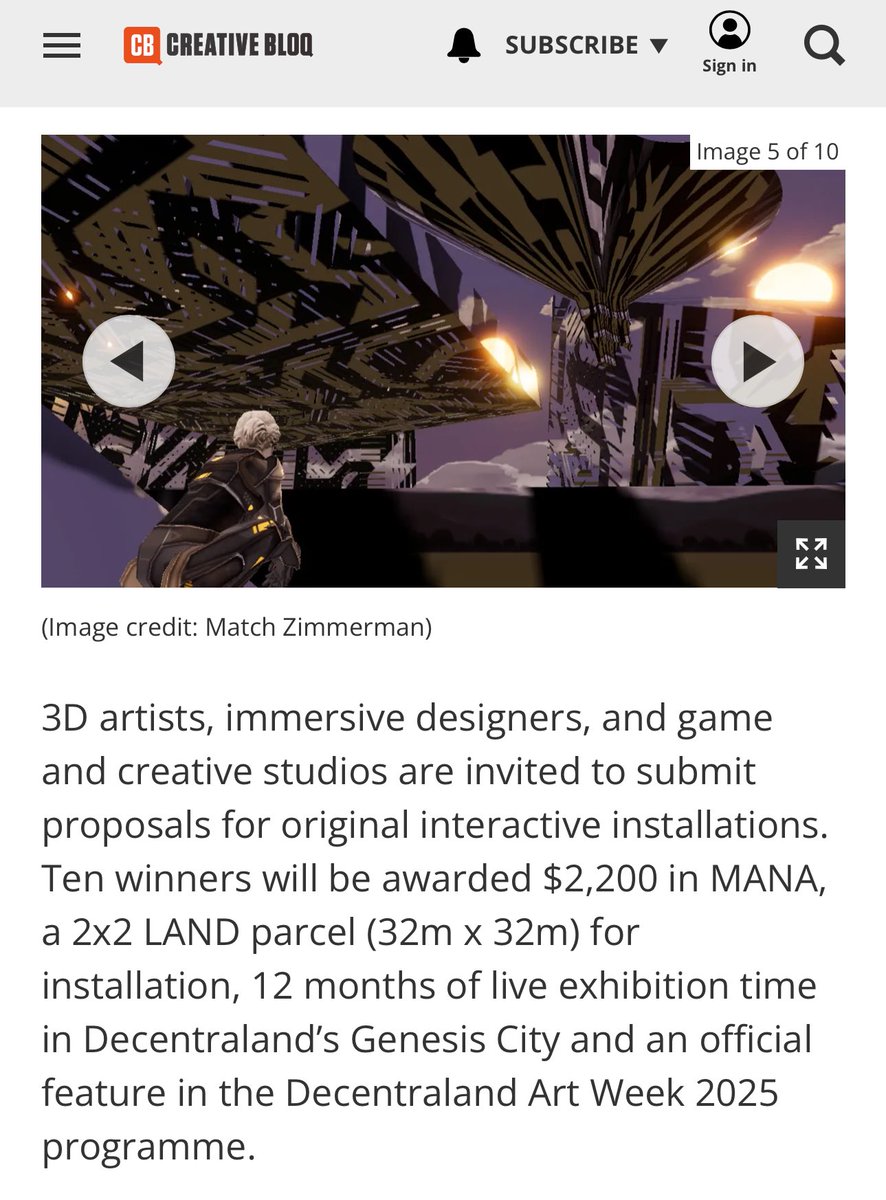 matchzimmerman .eth .tez (@matchzimmerman) on Twitter photo Thanks for sharing, <a href="/BayBackner/">Bay Backner</a>! Flattered to have a shot of my build included in <a href="/CreativeBloq/">Creative Bloq</a>’s article about <a href="/decentraland/">Decentraland</a>’s upcoming Art Week! Thanks for sharing, <a href="/BayBackner/">Bay Backner</a>! Flattered to have a shot of my build included in <a href="/CreativeBloq/">Creative Bloq</a>’s article about <a href="/decentraland/">Decentraland</a>’s upcoming Art Week!