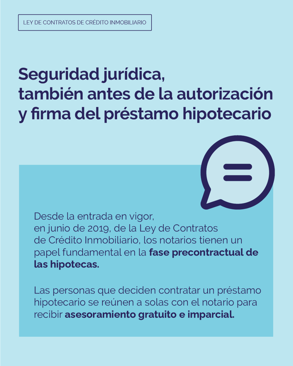 CNotarialCNA's tweet photo. Esta semana se cumplen seis años desde que entró en vigor la Ley reguladora de los Contratos de Crédito Inmobiliario.
Desde entonces, los notarios desempeñan un papel clave en el proceso previo a la firma de una hipoteca.
Nos lo cuenta Itziar Ramos, notario de Córdoba.
SIGUE
👇 https://t.co/VWqF0rZIiU