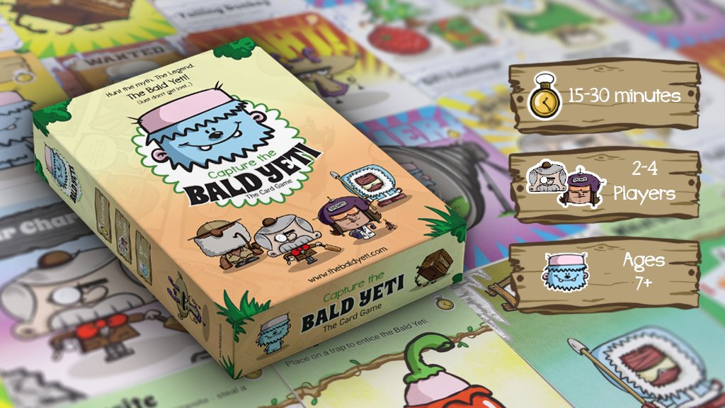 kev_brett's tweet image. 🚨 Bigfoot? Nah. We&apos;re hunting the Bald Yeti.
🎲 Capture the Bald Yeti: The Game Game is coming to Kickstarter!
Think highly competitive, chaos, and mysterious hair follicles.
👀 Hit &quot;Notify Me&quot; and join the hunt!
🔗 kickstarter.com/projects/theba…

#BoardGames #Kickstarter #IndieGames